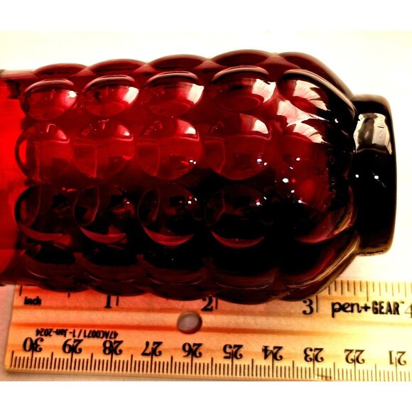 4 Anchor Hocking Bubble Ruby Juice Glasses 3.5" vtg red glassware 6oz - Picture 8 of 9